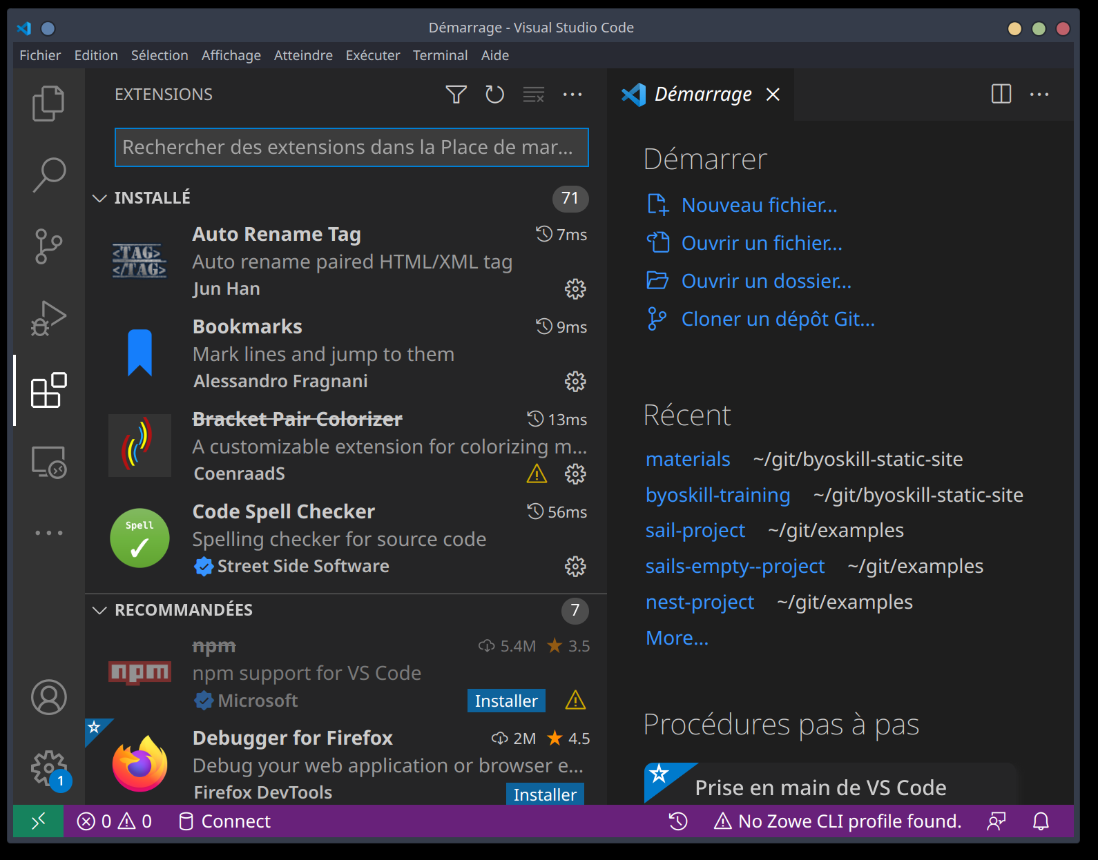 Aller dans le menu plugins